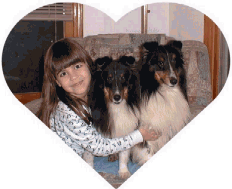 Steph, age 6 with Sabrina and Bingo